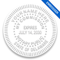 This notary public embosser for the state of Delaware adheres to state regulations and provides top quality embossed impressions. Orders over $75 ship free!