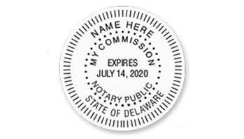 This notary public stamp for the state of Delaware adheres to state regulations and provides top quality impressions. Orders over $45 ship free!