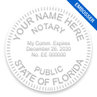 This notary public embosser for the state of Florida adheres to state regulations and provides top quality embossed impressions. Orders over $75 ship free!