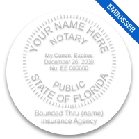 This notary public embosser for the state of Florida adheres to state regulations and provides top quality embossed impressions. Orders over $75 ship free!