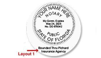 This notary public stamp for the state of Florida adheres to state regulations and provides top quality impressions. Orders over $45 ship free!