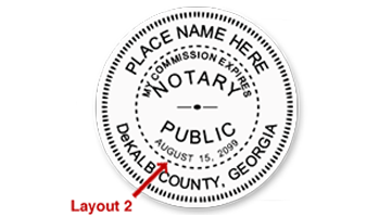 Select from 6 round stamp mounts to customize with your name, county & expiration date. Meets all Georgia state requirements. Orders over $45 ship free!