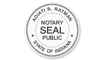 This notary public stamp for the state of Indiana adheres to state regulations and provides top quality impressions. Orders over $60 ship free!