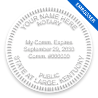 This notary public embosser for the state of Kentucky adheres to state regulations and provides top quality embossed impressions. Orders over $100 ship free!