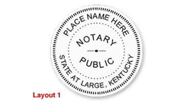 This notary public stamp for the state of Kentucky adheres to state regulations and provides top quality impressions. Orders over $45 ship free!