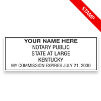 Top quality Kentucky notary stamps ship in 1-2 days, meet all state specifications and are fully customizable. Free shipping on orders over $75!