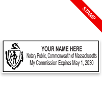 Massachusetts notary stamps meet all state specifications, are fully customizable and available on 6 mounts. Fat and free shipping on orders over $75!