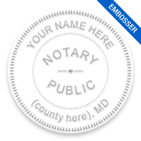 This notary public embosser for the state of Maryland adheres to state regulations and provides top quality embossed impressions. Orders over $75 ship free!