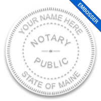 This notary public embosser for the state of Maine adheres to state regulations and provides top quality embossed impressions. Orders over $75 ship free!