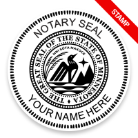 This notary public stamp for the state of Minnesota adheres to state regulations and provides top quality impressions. Orders over $75 ship free!