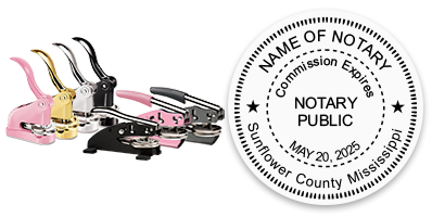 This notary public embosser for the state of Mississippi meets state requirements and provides top quality embossed impressions. Orders over $45 ship free!