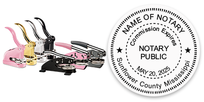 This notary public embosser for the state of Mississippi meets state requirements and provides top quality embossed impressions. Orders over $75 ship free!