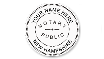 This notary public stamp for the state of New Hampshire adheres to state regulations and provides top quality impressions. Orders over $75 ship free!