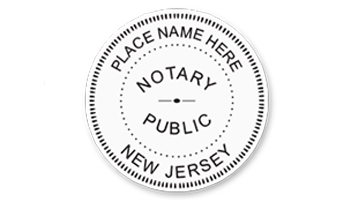 This notary public stamp for the state of New Jersey adheres to state regulations and provides top quality impressions. Orders over $45 ship free!