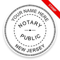 This notary public stamp for the state of New Jersey adheres to state regulations and provides top quality impressions. Orders over $100 ship free!