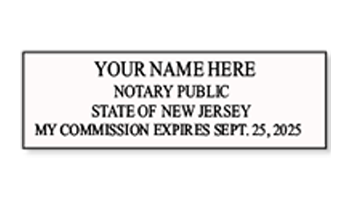 Top quality New Jersey notary stamp ships in 1-2 days, meets all state requirements and is available on 9 mount choices. Free shipping on orders over $45!