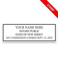 Top quality New Jersey notary stamp ships in 1-2 days, meets all state requirements and is available on 9 mount choices. Free shipping on orders over $75!