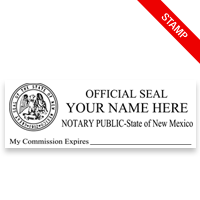 Top quality New Mexico notary stamp ships in 1-2 days, meets all state requirements and is available on 5 mount choices. Free shipping on orders over $75!