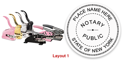 This notary public embosser for the state of New York meets state regulations and provides top quality embossed impressions. Orders over $45 ship free!