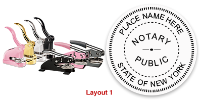 This notary public embosser for the state of New York meets state regulations and provides top quality embossed impressions. Orders over $60 ship free!