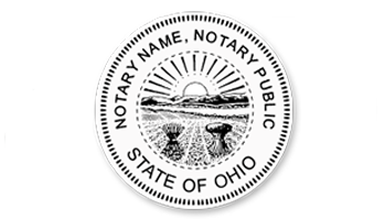 This notary public stamp for the state of Ohio adheres to state regulations and provides top quality impressions. Orders over $45 ship free!