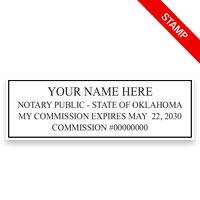 This top quality Oklahoma notary stamp ships in 1-2 days, meets all state requirements and is available on 9 mount choices. Free shipping on orders over $75!