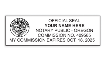 This top quality Oregon notary stamp ships in 1-2 days, meets all state requirements and is available on 5 mount choices. Free shipping on orders over $45!