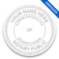 This notary public embosser for the state of Pennsylvania meets state regulations and provides top quality embossed impressions. Orders over $100 ship free!