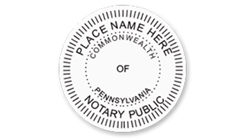 This notary public stamp for the state of Pennsylvania adheres to state regulations and provides top quality impressions. Orders over $45 ship free!