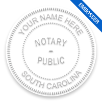 This notary public embosser for the state of South Carolina meets state regulations and provides top quality embossed impressions. Orders over $75 ship free!