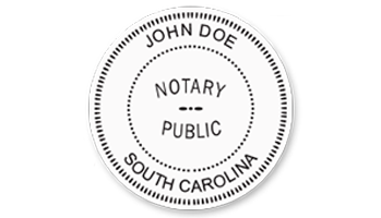 This notary public stamp for the state of South Carolina adheres to state regulations and provides top quality impressions. Orders over $45 ship free!