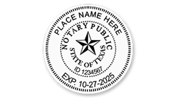 This notary public stamp for the state of Texas adheres to state regulations and provides top quality impressions. Orders over $45 ship free!