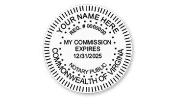 This notary public stamp for the state of Virginia adheres to state regulations and provides top quality impressions. Orders over $45 ship free!