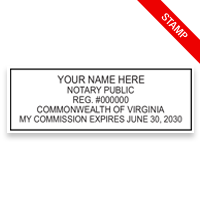 This top quality Virginia notary stamp ships in 1-2 days, meets all state requirements and is available on 5 mount choices. Free shipping on orders over $75!