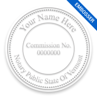 This notary public embosser for the state of Vermont meets state regulations and provides top quality embossed impressions. Orders over $75 ship free!