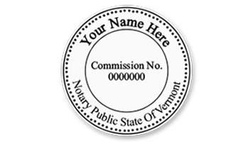 This notary public stamp for the state of Vermont adheres to state regulations and provides top quality impressions. Orders over $45 ship free!