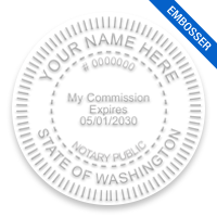 This notary public embosser for the state of Washington meets state regulations and provides top quality embossed impressions. Orders over $75 ship free!