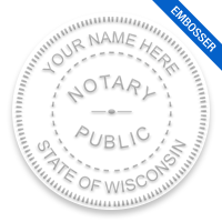 This notary public embosser for the state of Wisconsin meets state regulations and provides top quality embossed impressions. Orders over $75 ship free!