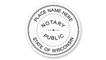 This notary public stamp for the state of Wisconsin adheres to state regulations and provides top quality impressions. Orders over $45 ship free!