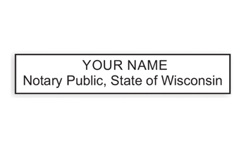 This top quality Wisconsin notary stamp ships in 1-2 days. Meets all state specifications and requirements. Free shipping on orders over $45!