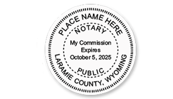 This notary public stamp for the state of Wyoming adheres to state regulations and provides top quality impressions. Orders over $45 ship free!