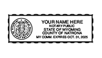 This top quality Wyoming notary stamp ships in 1-2 days. Meets all state specifications and requirements. Free shipping on orders over $45!