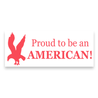 This self-inking patriotic stamp says Proud to be an American and is 7/8" x 2-3/8" w/ an eagle design. Available in 11 ink colors. Orders over $75 ship free!