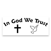 This self-inking stamp features the text "In God We Trust" and is approximately 7/8" x 2-3/8". Available in 11 ink colors. Orders over $75 ship free!