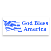 Show your patriotism w/ this God Bless America with flag self-inking stamp. Impression is 7/8" x 2-3/8" and comes in 11 ink colors. Orders over $75 ship free!