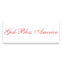 This God Bless America script self-inking patriotic stamp has an impression size of 7/8" x 2-3/8" & is available in 11 ink colors. Orders over $75 ship free!