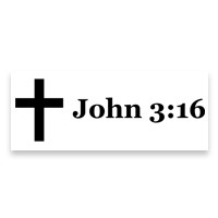 This self-inking stamp references John 3:16 with a Cross at a size of 7/8" x 2-3/8". It is available in 11 stunning ink colors. Orders over $75 ship free!