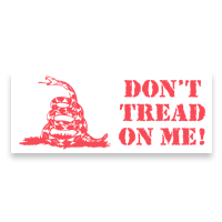 This DON'T TREAD ON ME patriotic stamp has an impression size of 7/8" x 2-3/8" and is available in 11 ink colors. Orders over $75 ship free!