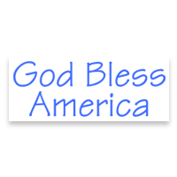 Show your patriotism w/ the phrase GOD BLESS AMERICA on a self-inking stamp. Impression is 7/8" x 2-3/8" & comes in 11 ink colors. Orders over $100 ship free!