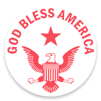 This 1-5/8" diameter self-inking round stamp reads GOD BLESS AMERICA and comes in your choice of 11 stunning ink colors. Orders over $75 ship free!